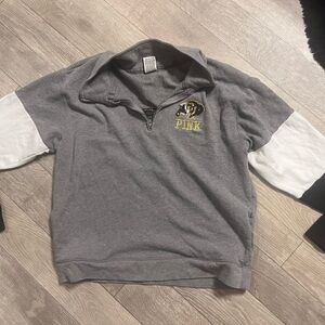PINK Victoria's Secret CU buffaloes Gray Long Sleeve Top